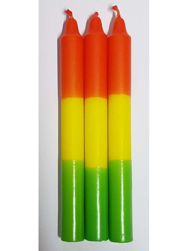 Vela Amarilla-Roja-Verde Especial Esotérica