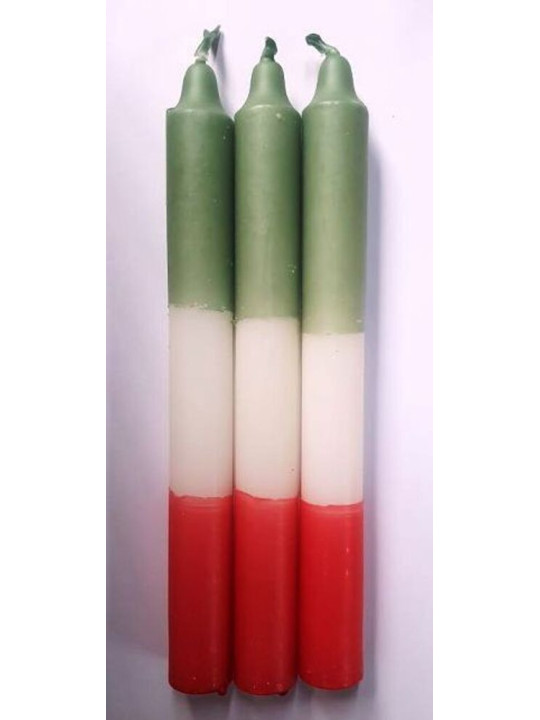 Vela Blanca-Roja-Verde Especial Esotérica