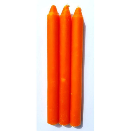Vela Artesana por Inmersión Naranja