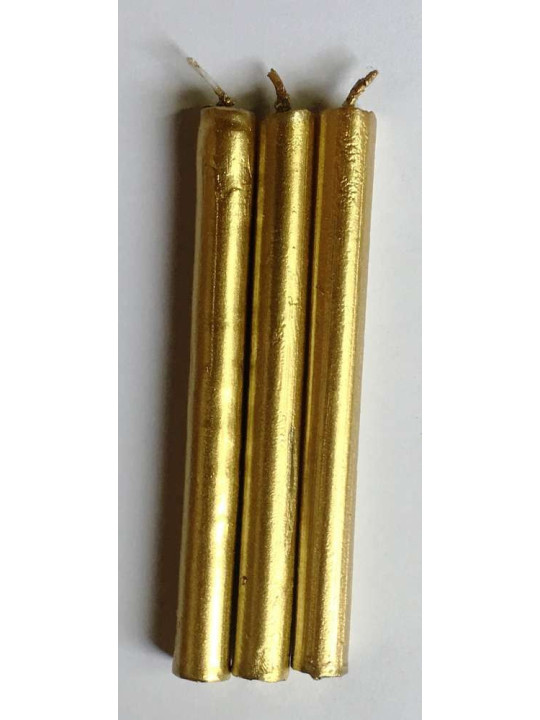 Vela Esotérica Especial 11 Cm Dorada, 12 Unidades