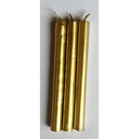 Vela Esotérica Especial 11 Cm Dorada, 12 Unidades