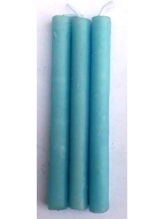 Vela Esotérica Especial 11 Cm Azul Claro, 12 Unidades