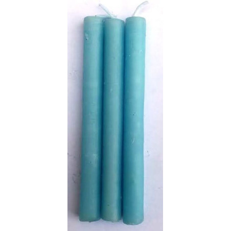 Vela Esotérica Especial 11 Cm Azul Claro, 12 Unidades
