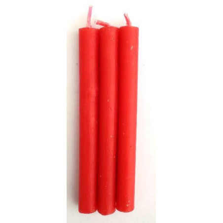 Vela Esotérica Especial 11 Cm Roja, 12 Unidades