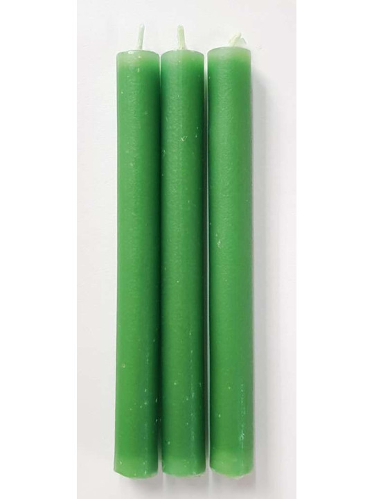 Vela Esotérica Especial 11 Cm Verde Oscuro, 12 Unidades