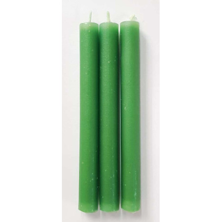 Vela Esotérica Especial 11 Cm Verde Oscuro, 12 Unidades