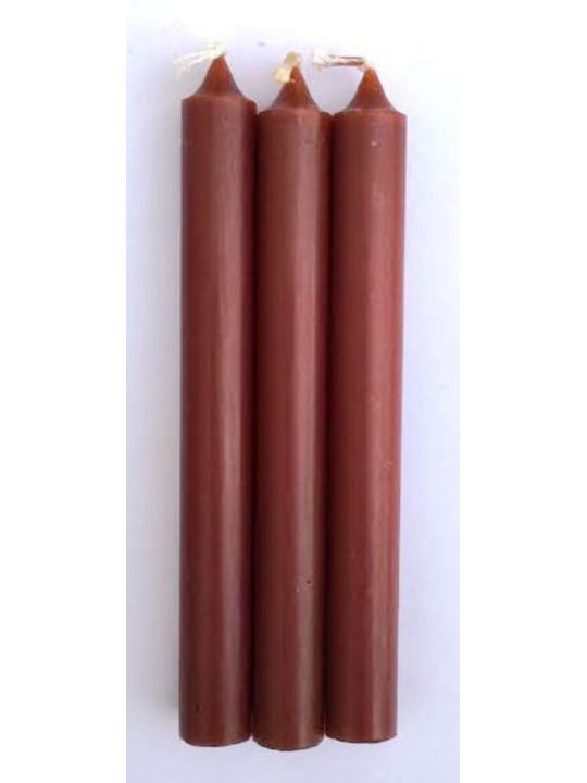 Vela Esotérica Especial 11 Cm Marrón, 12 Unidades