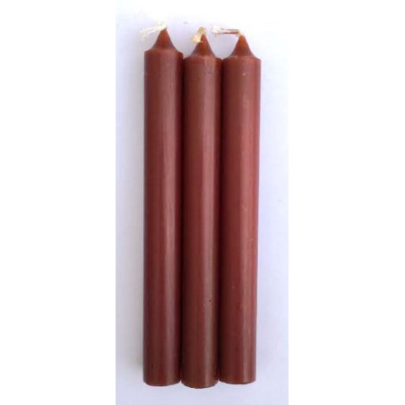 Vela Esotérica Especial 11 Cm Marrón, 12 Unidades