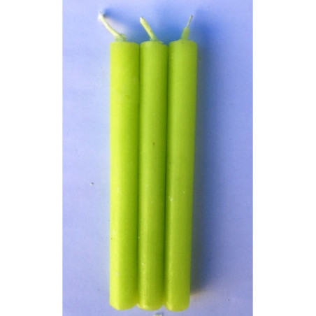 Vela Esotérica Especial 11 Cm Verde Claro, 12 Unidades