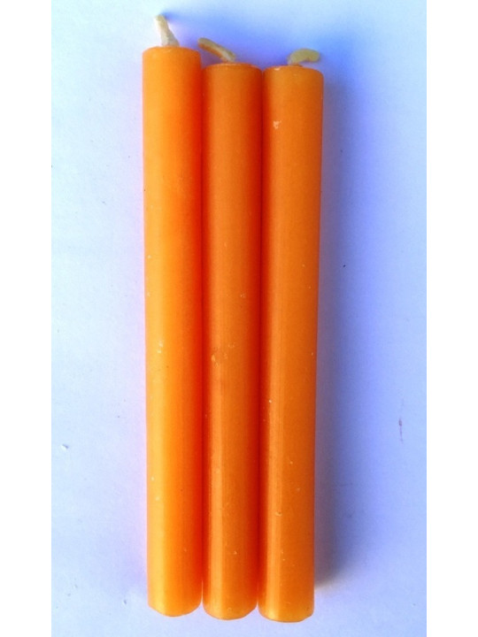 Vela Esotérica Especial 11 Cm Naranja, 12 Unidades