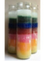 Auténtico Velón Esotérico 7 Colores en Vaso de Cristal Grueso