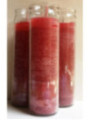 Auténtico Velón Esotérico Rojo en Vaso de Cristal Grueso