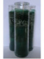 Auténtico Velón Esotérico Verde en Vaso de Cristal Grueso