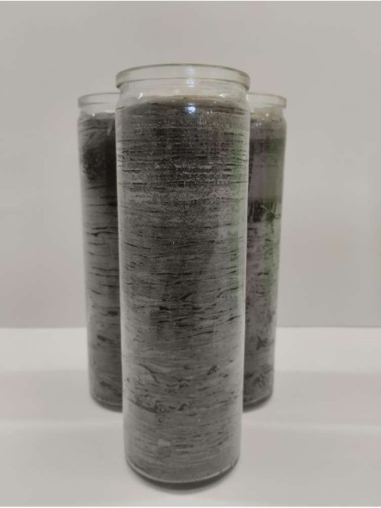 Auténtico Velón Esotérico Negro en Vaso de Cristal Grueso