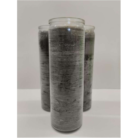 Auténtico Velón Esotérico Negro en Vaso de Cristal Grueso