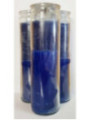 Auténtico Velón Esotérico Azul en Vaso de Cristal Grueso