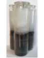 Auténtico Velón Esotérico Negro Blanco en Vaso de Cristal Grueso