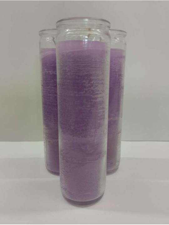 Auténtico Velón Esotérico Naranja en Vaso de Cristal Grueso
