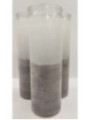 Auténtico Velón Esotérico Negro-Blanco en Vaso de Cristal Grueso