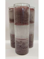 Auténtico Velón Esotérico Negro-Azul en Vaso de Cristal Grueso