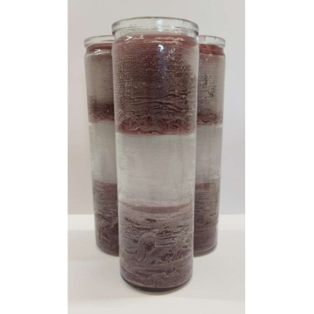 Auténtico Velón Esotérico Negro-Azul en Vaso de Cristal Grueso