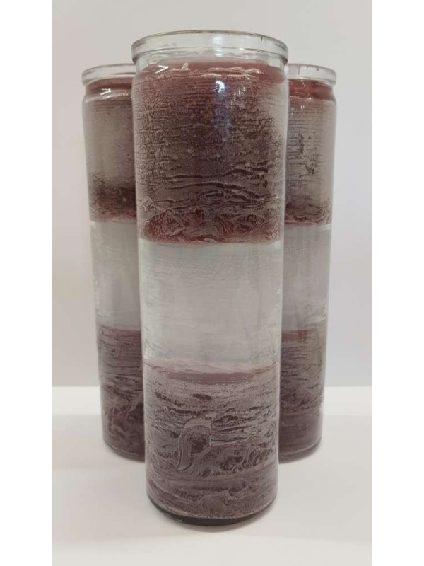 Auténtico Velón Esotérico Negro-Azul en Vaso de Cristal Grueso