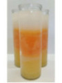 Auténtico Velón Esotérico Amarillo-Rosa-Blanco en Vaso de Cristal Grueso
