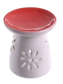 Quemador de Aceite de Porcelana, Rojo