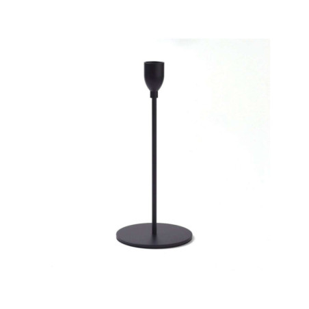 Posa Velas Negro de Metal. 23cm de altura