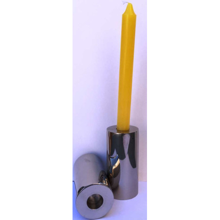 Portavelas de Aluminio para Velas Bujia. 10cm alto.