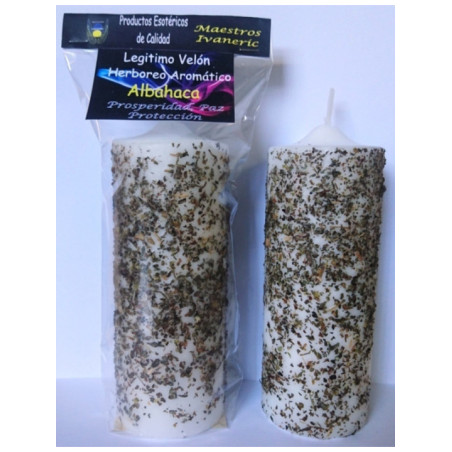 Legitimo Velón Herboreo y Aromático Albahaca
