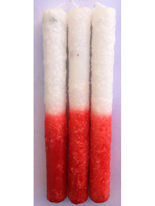 Vela de Sal Roja-Blanca