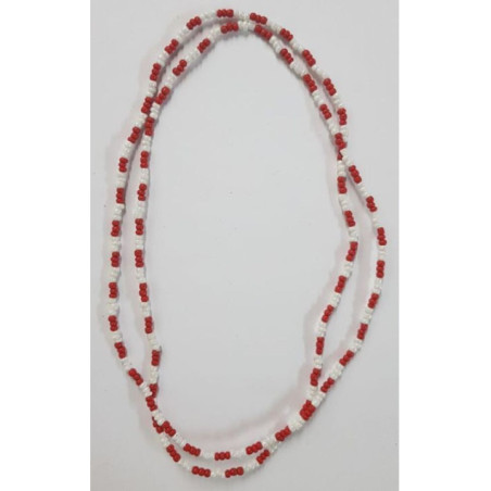 Collar 3 Cuentas Rojas y 3 Cuentas Blancas