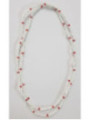 Collar Blanco con Bola Roja