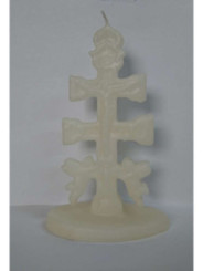 Vela Cruz de Caravaca Blanca. 17 Centímetros