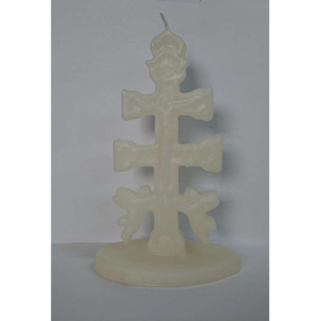 Vela Cruz de Caravaca Blanca. 17 Centímetros