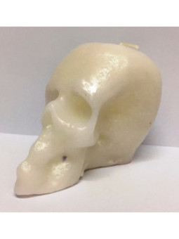 Vela Calavera Blanca. 11 x 9 Centímetros