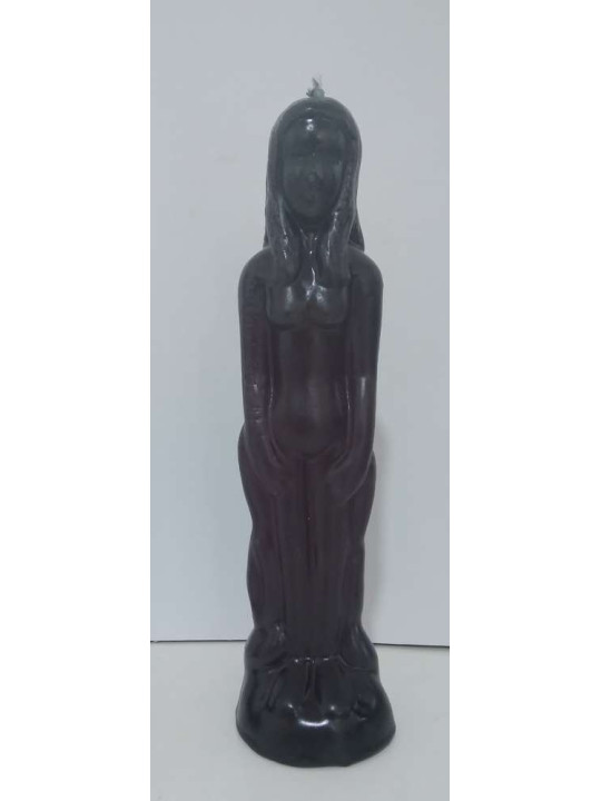 Vela Grande Negra Mujer 19cm