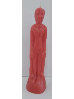 Vela Grande Roja Hombre 20cm