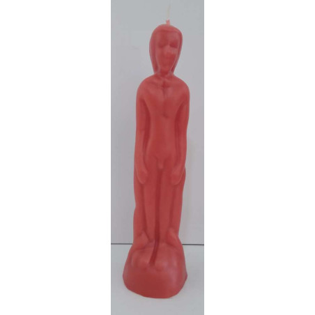 Vela Grande Roja Hombre 20cm