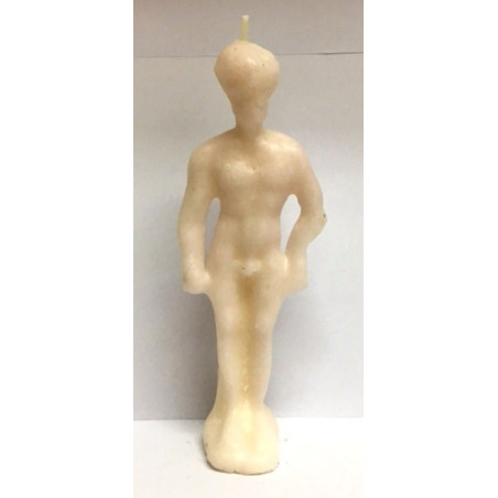 Vela Grande Blanca Hombre 19cm