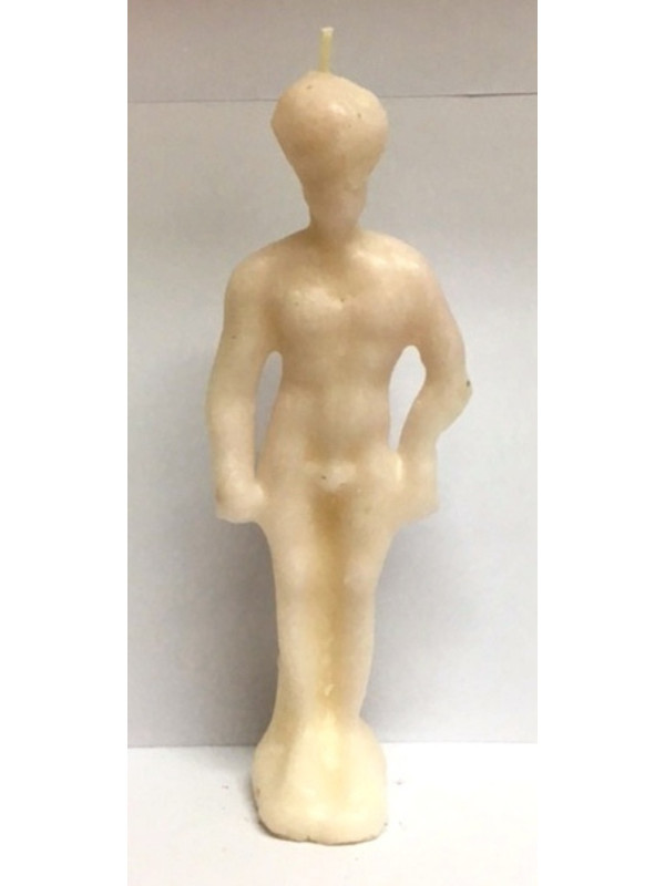 Vela Grande Blanca Hombre 19cm
