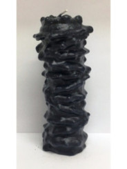 Vela Mil Nudos Negra. 6 x 17 Centímetros