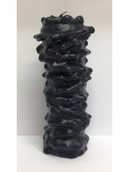 Vela Mil Nudos Negra. 6 x 17 Centímetros