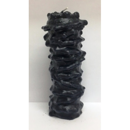 Vela Mil Nudos Negra. 6 x 17 Centímetros