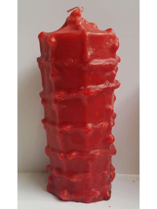 Vela Mil Nudos Roja. 6 x 15 Centímetros