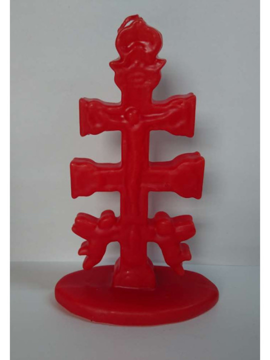 Vela Cruz de Caravaca Roja. 17 Centímetros