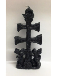 Vela Cruz de Caravaca Negra. 17 Centímetros