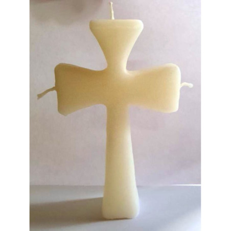 Vela Cruz de los Deseos Blanca. 15,5cm
