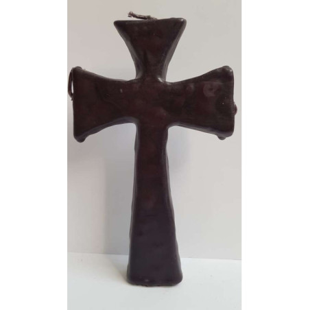 Vela Cruz de los Deseos Negra 3 Mechas. 15,5cm